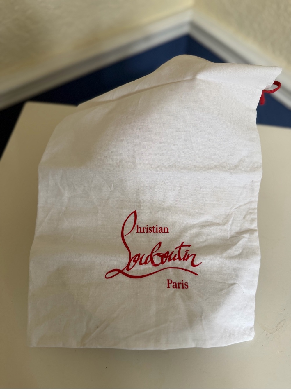 Christian Louboutin Dust bag Drawstring Red Logo 9.5” X 14.5” - Picture 6 of 9